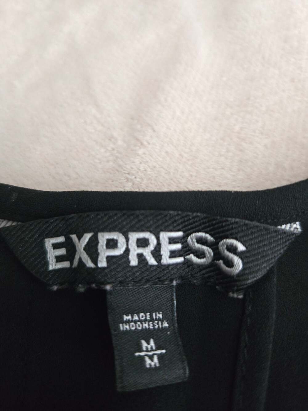 Express Women's Black Sleeveless Split-Back Blouse Tank Top
